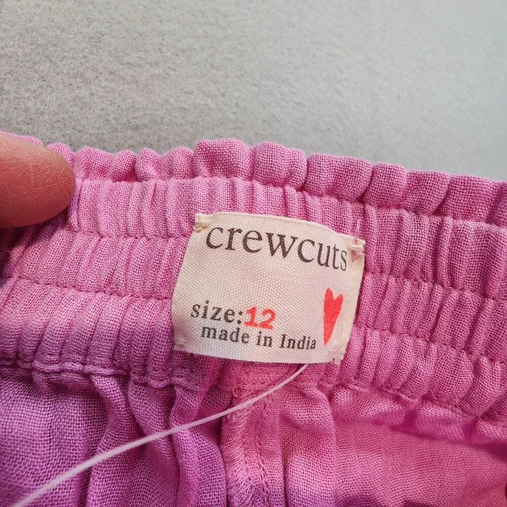 J. Crew Crewcuts Kids NEW Spring Wallace Pants Pink Drawstring‎ Casual Preppy 12